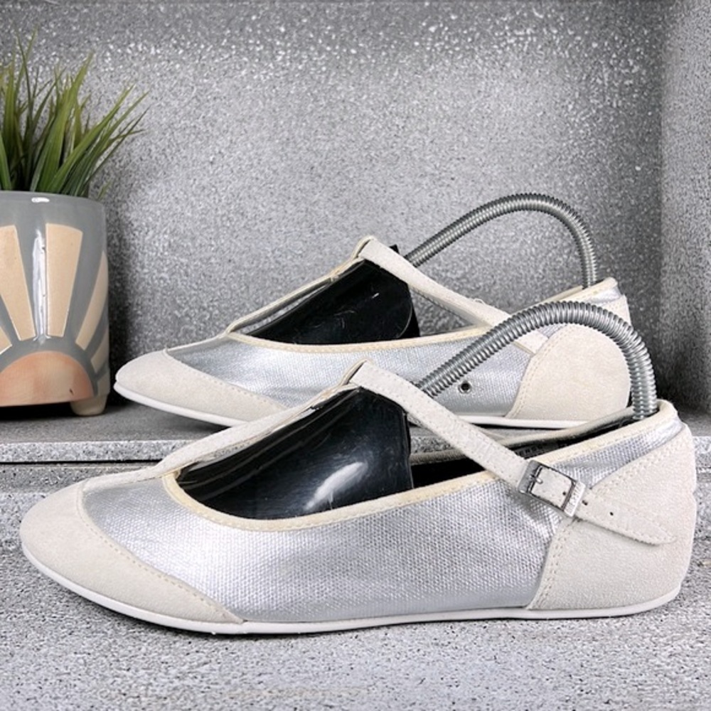 Converse One Stat Leather & Canvas Ballet Flats Shoes Size 8.5